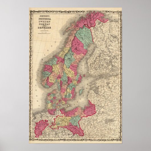 Poster Prusse Suède Norvège et Danemark (Devant)