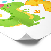 Poster Ps des deux Rex 2e anniversaire garçon dinosaure T (Coin)