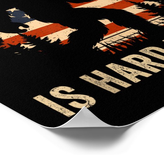 Poster Ps Like Me Is Hard To Find Bigfoot Usa Flag Funny  (Coin)