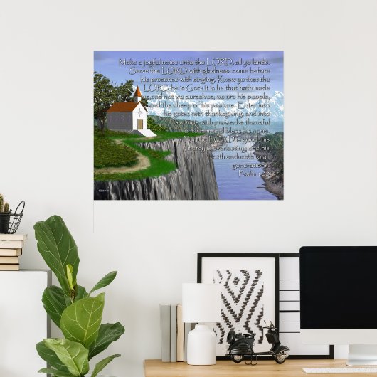 Poster Psalm 100 (Version large) (Bureau à domicile)