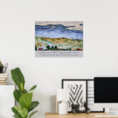 Poster Psalm 121 I Lift Up My Eyes to the Hills Landscape (Bureau à domicile)