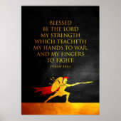 Poster Psalm 144:1 Bible Verse (Devant)