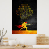 Poster Psalm 144:1 Bible Verse (Cuisine)