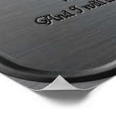 Poster Psalm 23 - Steel (Coin)