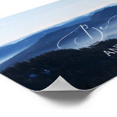 Poster Psalm 46 10, Be Still Misty Mountain Clear Sky (Coin)