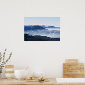 Poster Psalm 46 10, Be Still Misty Mountain Clear Sky (Cuisine)