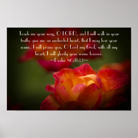 Poster psalm 86:11-12 (Voorkant)
