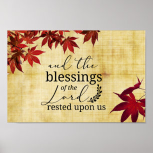 Poster PSALM 90:17 Bénédiction du Seigneur reposait sur n