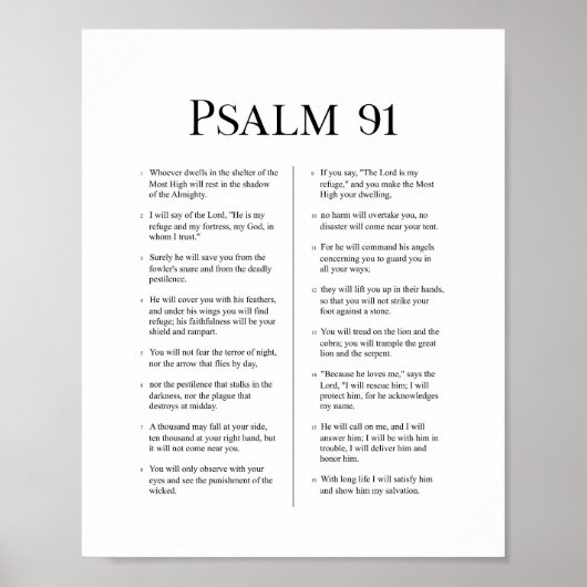 Poster Psalm 91  (Devant)