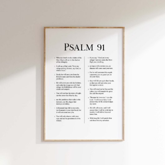 Poster Psalm 91 