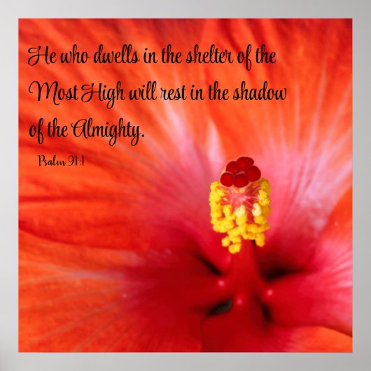 Poster psalm 91:1 (Voorkant)