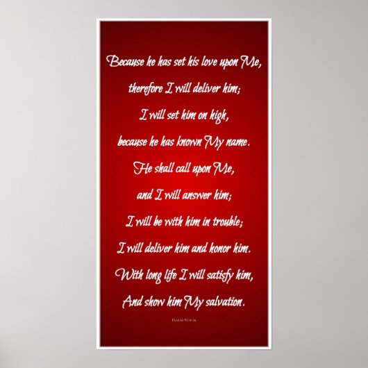 Poster Psalm 91:14-18 (Devant)