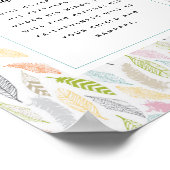 Poster Psalm 91:4 Scripture and Feather Design Art Print (Coin)