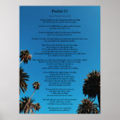 Poster Psalm 91 King James Version Ajouter Nom Christian (Devant)