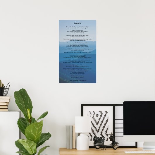 Poster Psalm 91 personnalisable (Bureau à domicile)