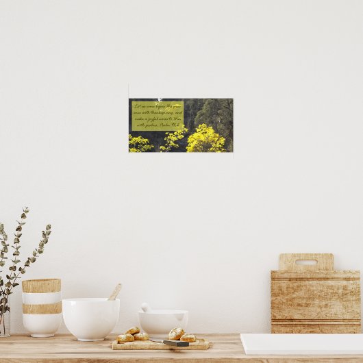 Poster psalm 95:2 (Keuken)