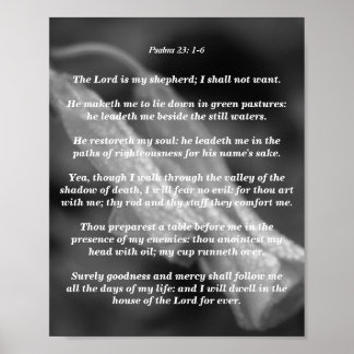 Poster Psalms 23: 1-6