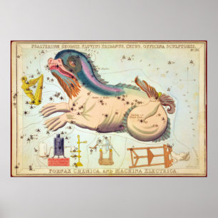 Poster Psalterium Georgii, Fluvius Eridanus, Cetus, etc.