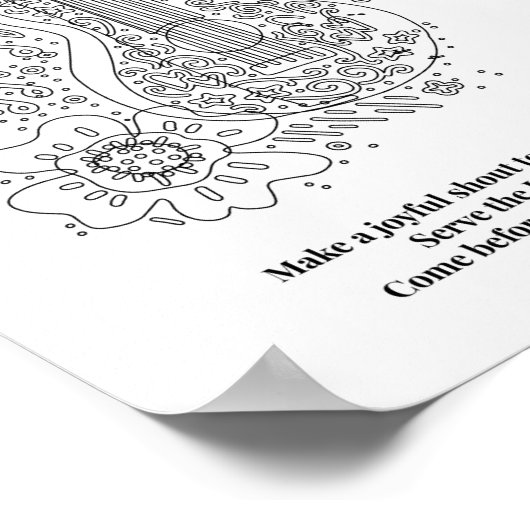 Poster Psaume 100:1-2 (Coin)