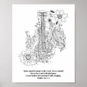 Poster Psaume 100:1-2 (Devant)