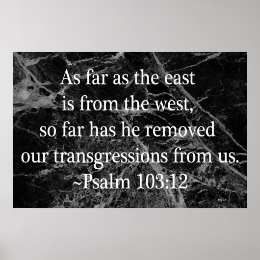 Poster Psaume 103:12 (Devant)