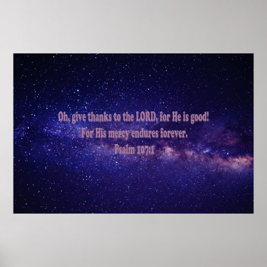 Poster Psaume 107:1 (Devant)