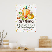 Poster Psaume 107:1, Remercie Automne (Cuisine)