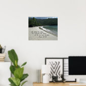 Poster Psaume 107:29 Il étouffa la tempête... (Bureau à domicile)