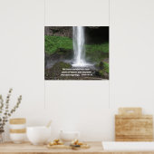 Poster Psaume 107:35 Il transforme un désert en... (Cuisine)