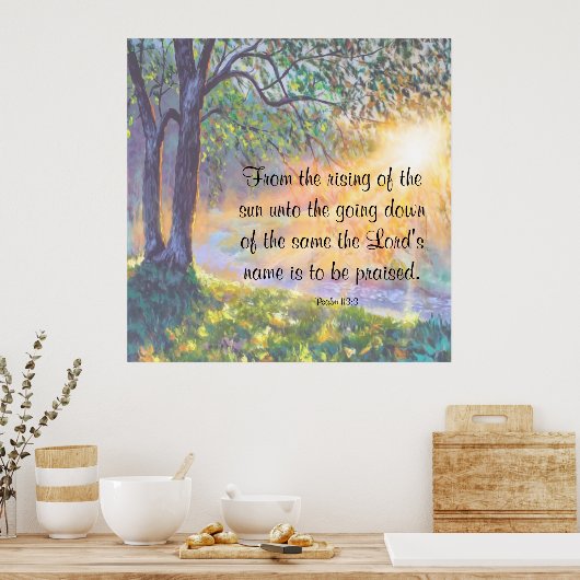 Poster Psaume 113:3 (Cuisine)