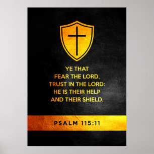 Poster Psaume 115:11 Verse de la Bible
