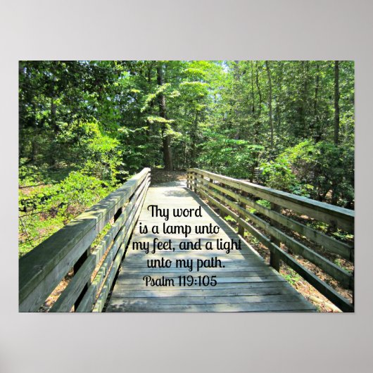 Poster Psaume 119:105 Ta parole est une lampe... (Devant)
