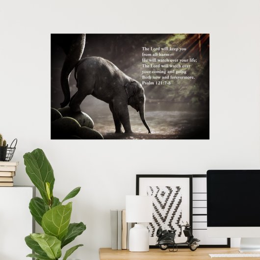 Poster Psaume 121:7-8 Prophétique (Bureau à domicile)