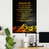 Poster Psaume 121 Bible Verse (Bureau à domicile)