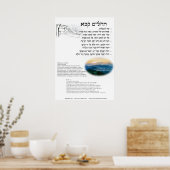 Poster Psaume 121 en hébreu, anglais, et translittération (Cuisine)