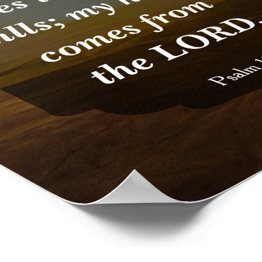 Poster Psaume 121 - Mon aide vient de l'Éternel (Coin)