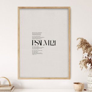 Poster Psaume 121, Verset biblique, Bible moderne, Écritu