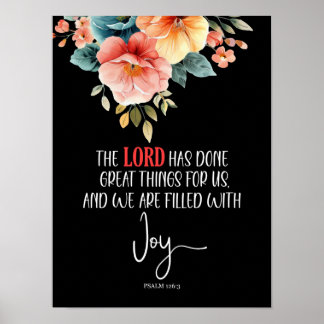 Poster Psaume 126:3 Le Seigneur a fait