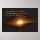 Poster Psaume 127:2 Écritures Imprimer (Devant)