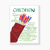 Poster Psaume 127 3-5 Enfants Bible Verse Christian