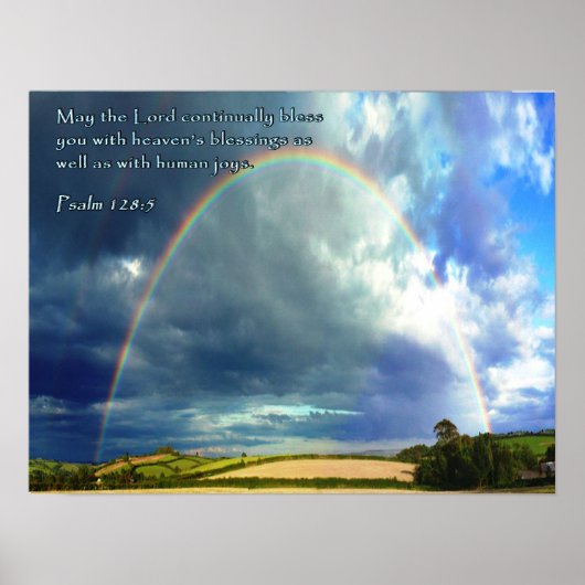 Poster Psaume 128:5 Arc-en-ciel complet (Devant)