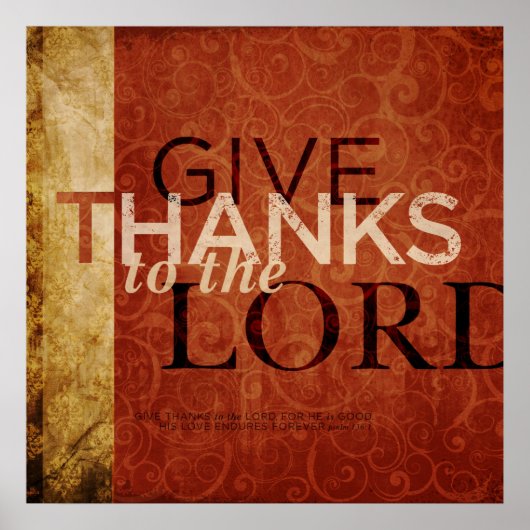 Poster Psaume 136:1 (Devant)