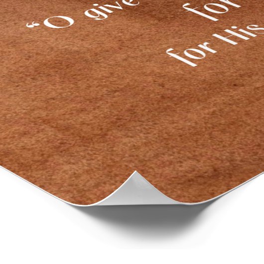 Poster Psaume 136 Écriture Remercier Acorns Oak Tree (Coin)