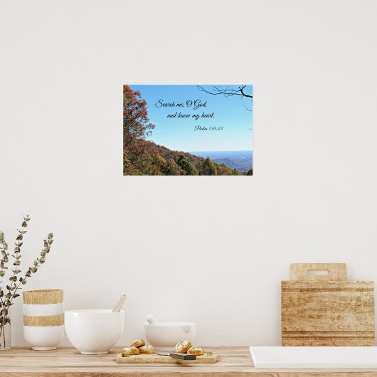 Poster Psaume 139:23 Cherchez-moi, ô Dieu... (Cuisine)