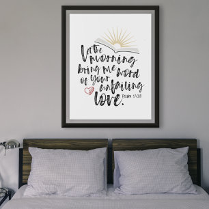 Poster Psaume 143:8 Verset biblique AMOUR INJUSTE