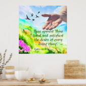 Poster Psaume 145:16 (Cuisine)