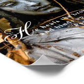 Poster Psaume 147:3 Mourner's Script Qualité Canvas 8 x 1 (Coin)