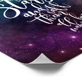 Poster Psaume 147:4 Il compte la Bible des étoiles (Coin)