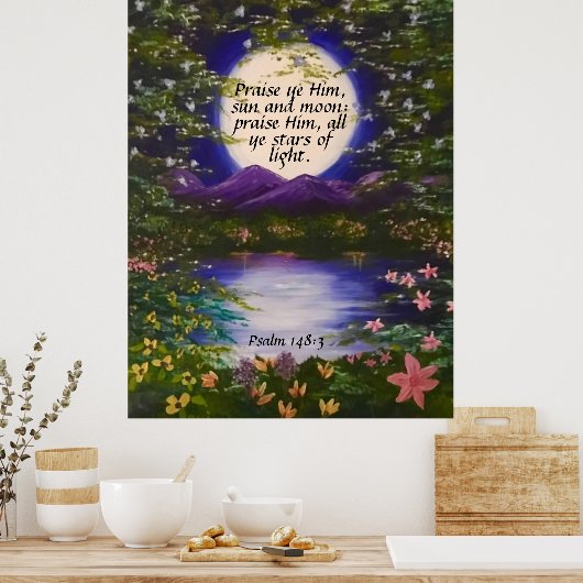 Poster Psaume 148:3 (Cuisine)