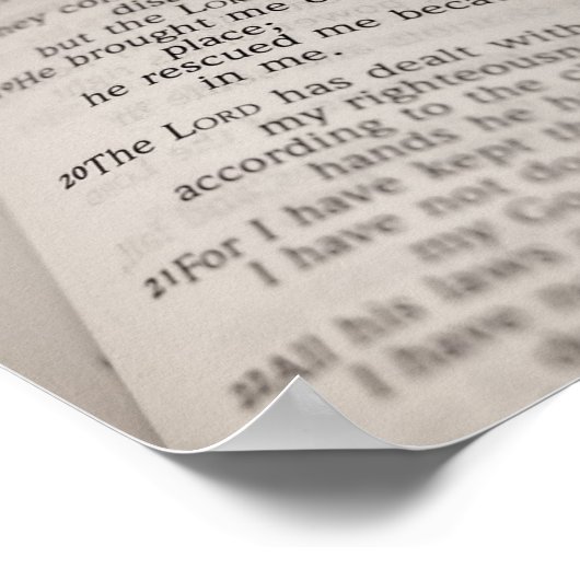 Poster Psaume 18:19 [Imprimer] (Coin)